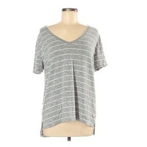 Abound | Soft Striped Grey/White Top